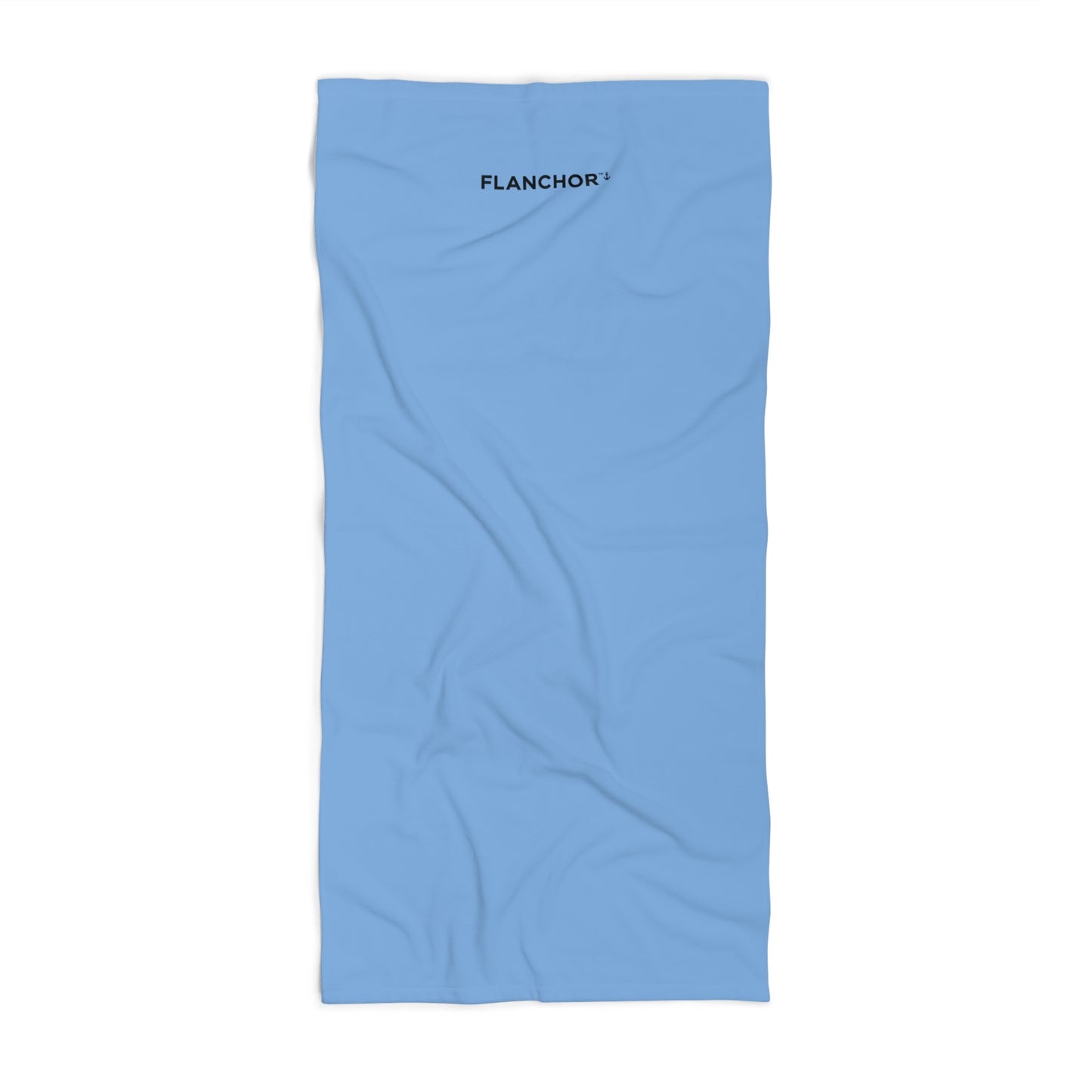 FLANCHOR Light Blue Beach Towel — Soft Quick-Dry Sand & Pool Towel
