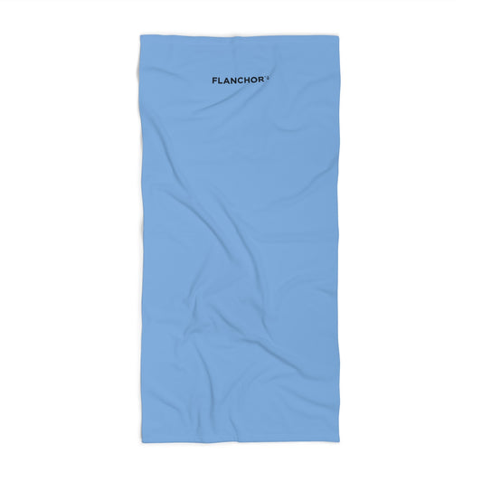 FLANCHOR Light Blue Beach Towel — Soft Quick-Dry Sand & Pool Towel